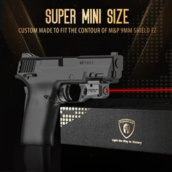 Solo se adapta a M&P Shield EZ 9mm/380 Shield EZ, mira láser roja/verde, no proporciona batería, indicador de potencia, funda de mano derecha IWB Kydex.