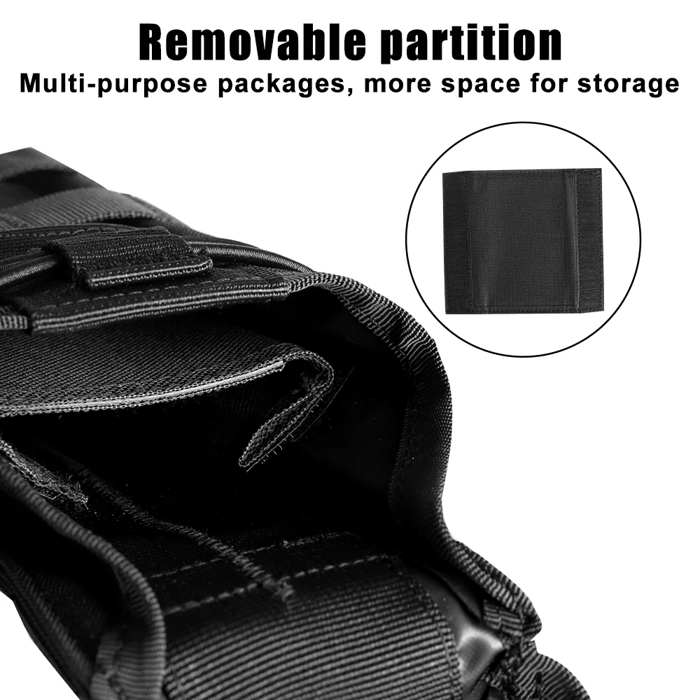 Bolsa para revistas individual/doble, soporte para cargadores tácticos de 2223/5,56mm y 7,62mm, bolsa Molle Mag M4 AK AR, estuche para cartuchos de Rifle para caza - imagen 3