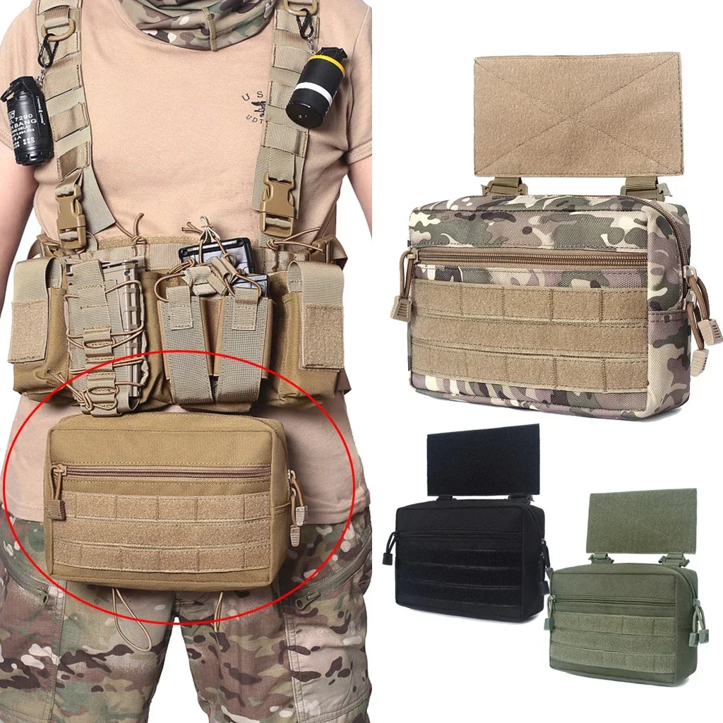 Saco táctico Sub Abdominal, bolsa de vientre de utilidad para plataforma de pecho D3, chaleco MK3, bolsa de volcado para revistas