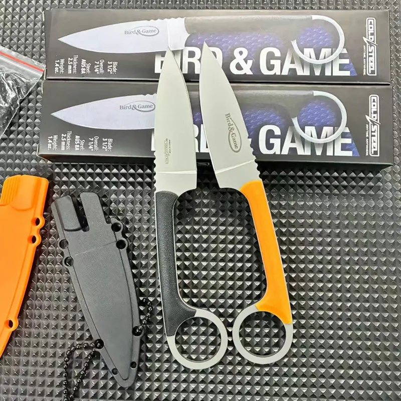 Cuchillo recto de acero frío para exteriores, cuchillo de campo de supervivencia de una pieza con funda K, cuchillo pequeño portátil, cuchillo de fruta afilado - imagen 3