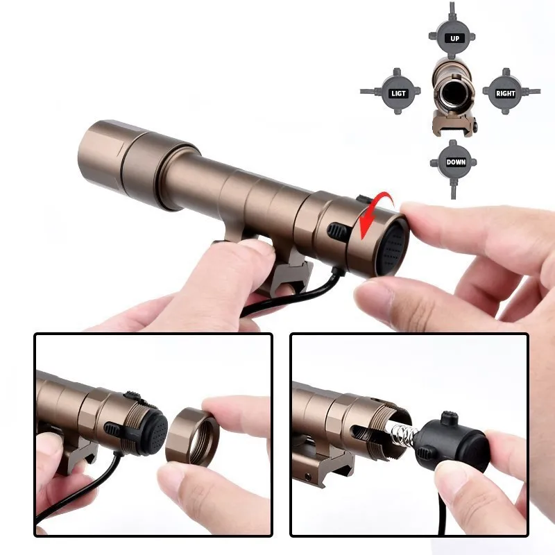 WADSN-linterna táctica de Metal 2,0 IR, luz ultrabrillante, Arma de pistola de aire, luz de reconocimiento de caza, accesorios Airsoft - imagen 3