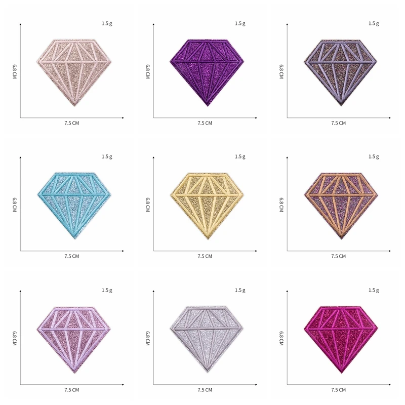 5-10 Uds nuevo Gritt parches bordados de lentejuelas de diamante parche de diamante de dibujos animados ropa sombreros bolsos accesorios parches para planchar DIY - imagen 5