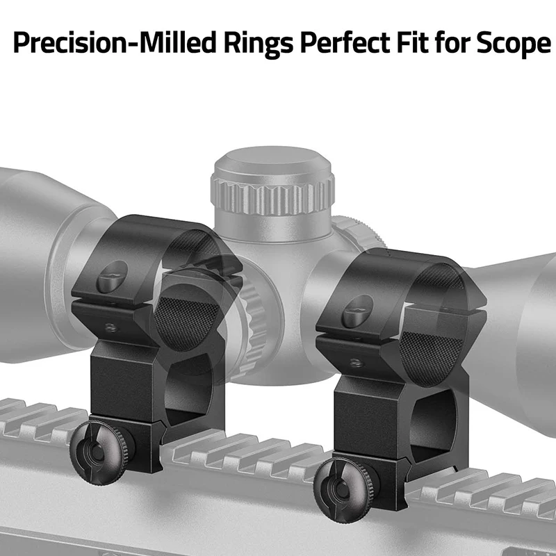 Monturas de alcance de caza MidTen para Picatinny 11mm 20mm adaptador de riel tubo óptico diámetro 24,5mm 30mm Base de linterna de soporte medio ancho - imagen 2