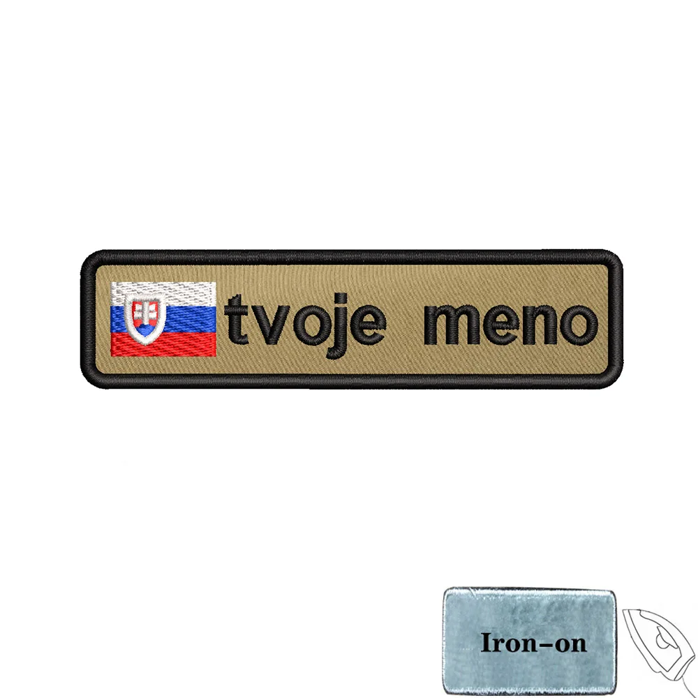 Parche de bandera con nombre personalizado, insignia de rayas, gancho para planchar, caqui, Estonia, Austria, Bulgaria, Luxemburgo, Hungría, Rumania, 10cm x 2,5 cm, 1 ud. - imagen 4