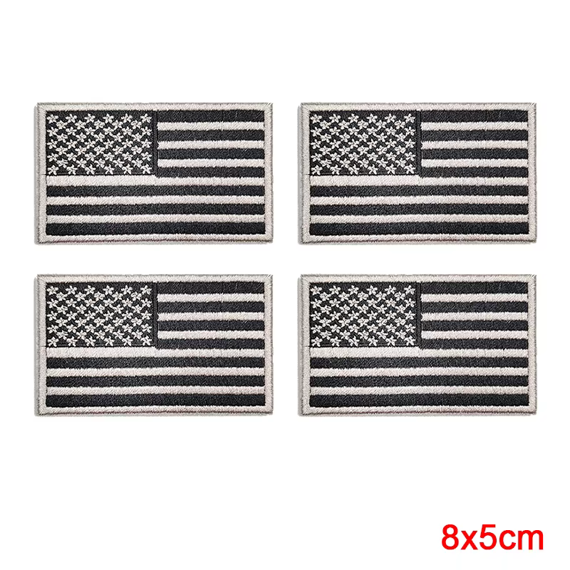 Parche bordado táctico bandera EE. UU. velcro negro-blanco-rojo - imagen 4
