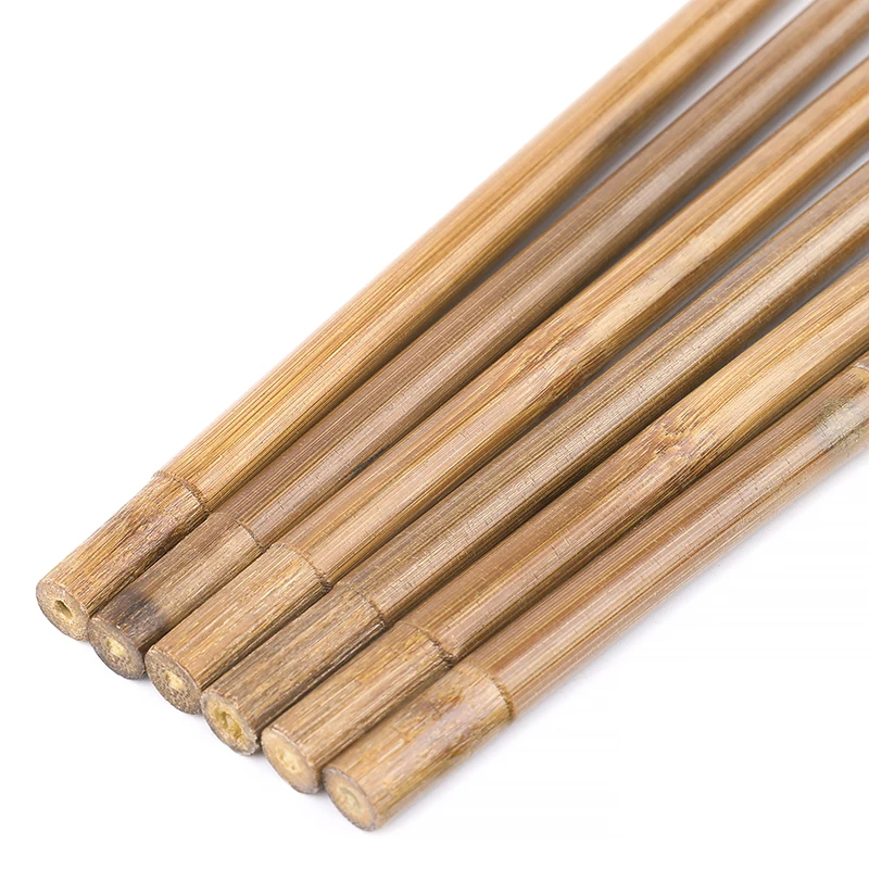 Flechas de bambú de 33,5 ", 6/12 piezas, tiro con arco, 5", pluma de pavo OD 8mm, eje de flecha, ranura de acorde para caza recurvo tradicional Longbow - imagen 2