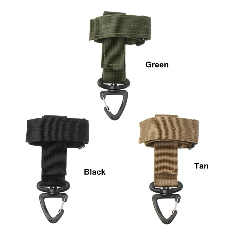 Clip de engranaje táctico de nailon, mosquetón, llavero, correas para cinturón con correa, colgador de utilidad militar, gancho para llavero, bolsas EDC Molle - imagen 3