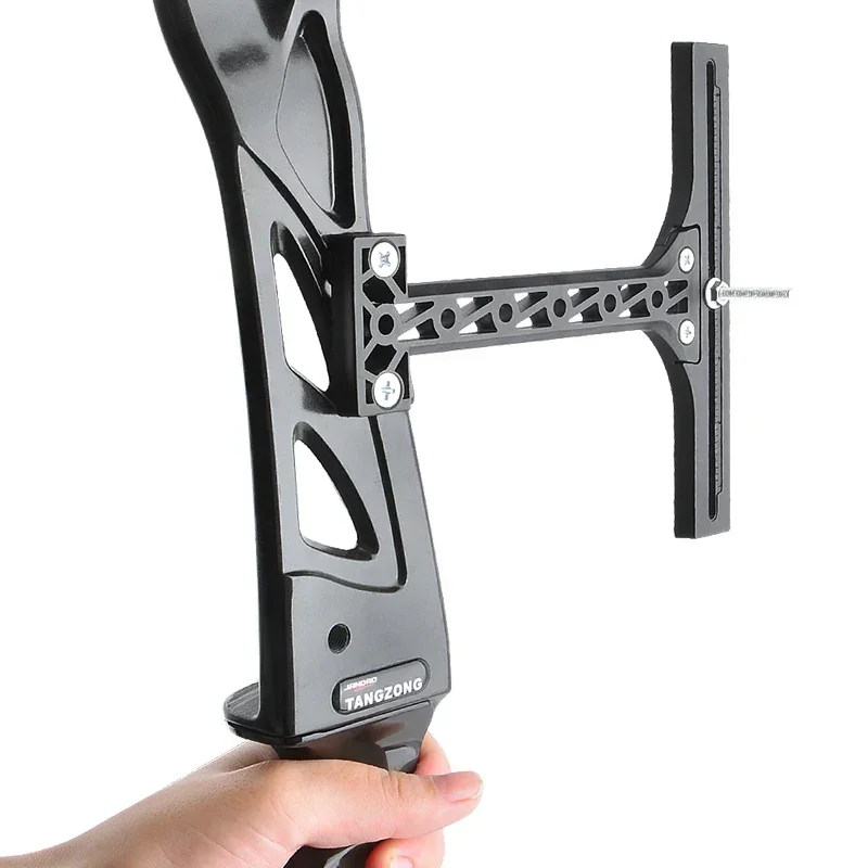 Mira de arco recurvo ajustable, mira en forma de T de plástico negro, herramienta de puntería de alta precisión para caza al aire libre, accesorios de tiro, 1 ud. - imagen 4