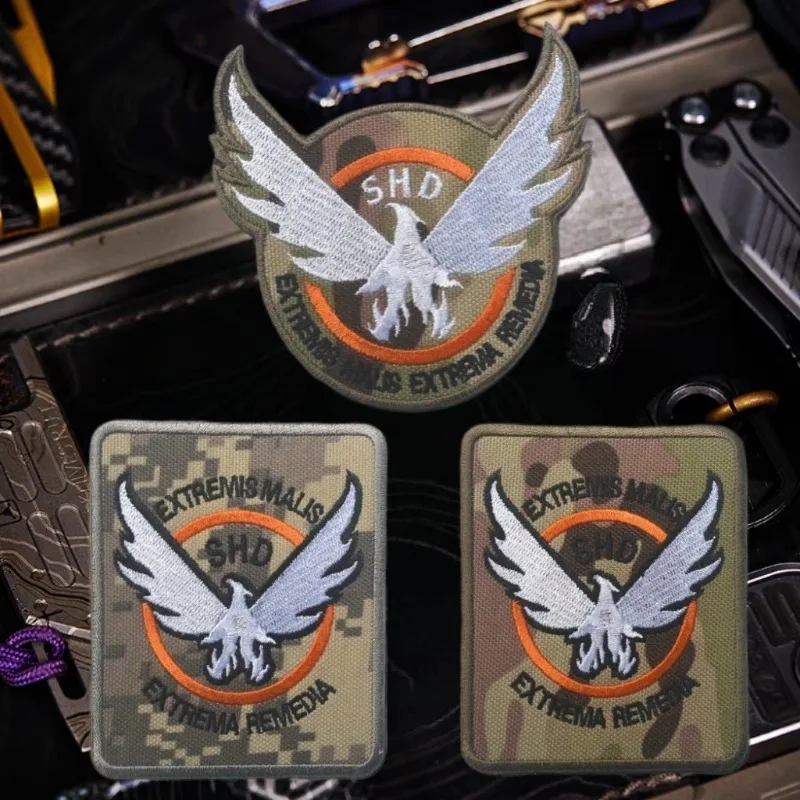 SHD The Division bordado parche sombreros brazalete táctico alas gancho y bucle moral insignia mochila pegatinas parches para ropa