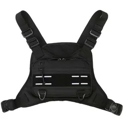 Bolsa de pecho táctica impermeable con soporte para móvil