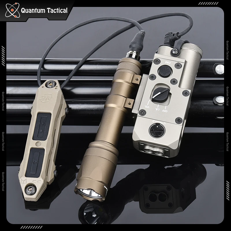 CQBL-1 de Metal WADSN rojo verde azul punto IR láser Airsoft Surefir M600C arma de caza linterna con interruptor de Control Dual SF PEQ - imagen 4