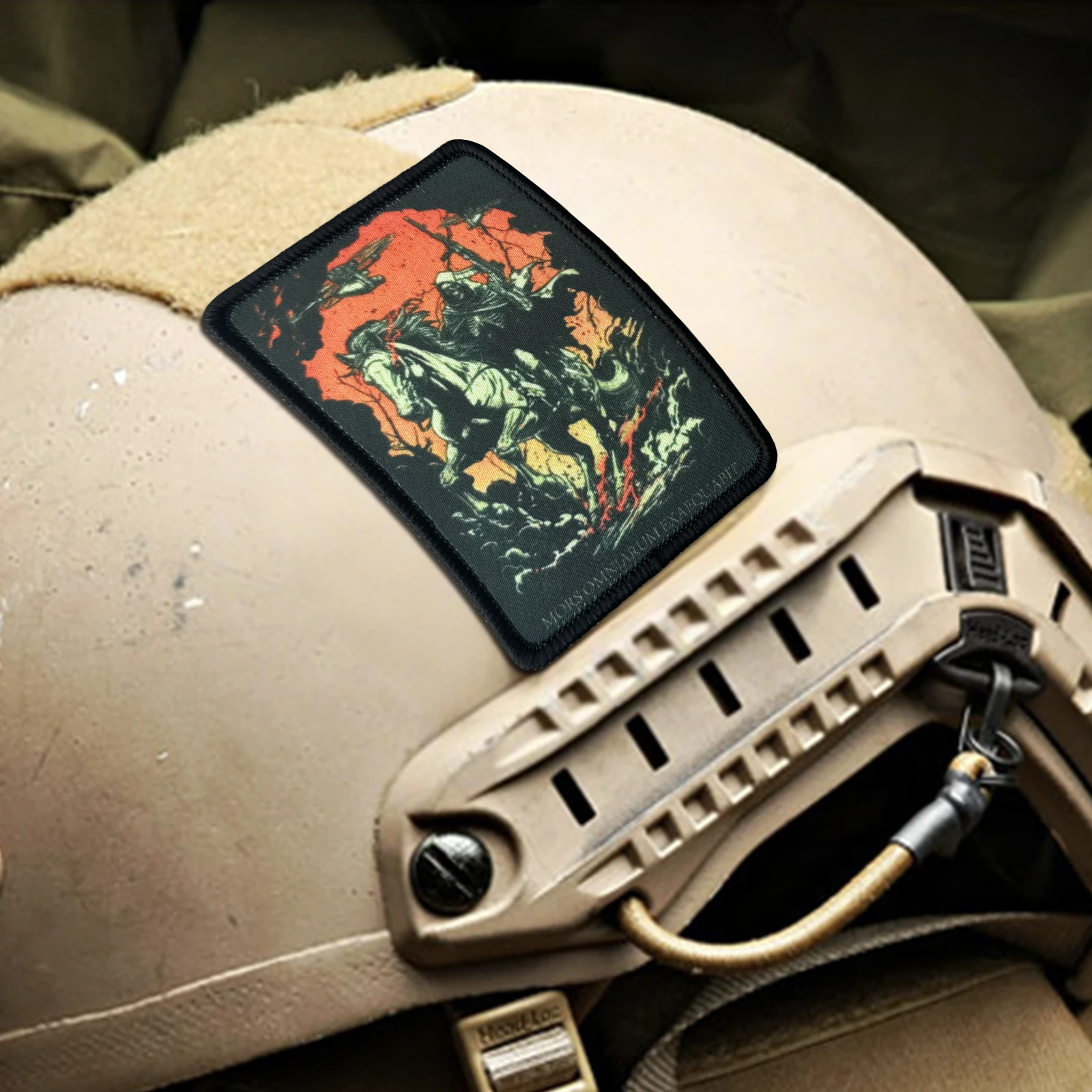 La muerte equivale todos los parches tácticos de calavera parche de gancho y bucle Meme insignia de moral del ejército militar pegatinas para mochila - imagen 4