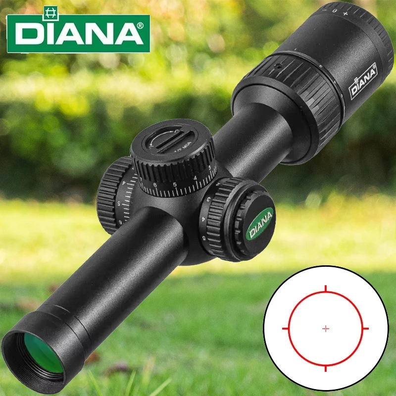 DIANA HD 1-6X24 FFP alcance compacto primer plano Focal táctico caza telescopios DIANA Lock Reinicio tiro miras ópticas - imagen 2