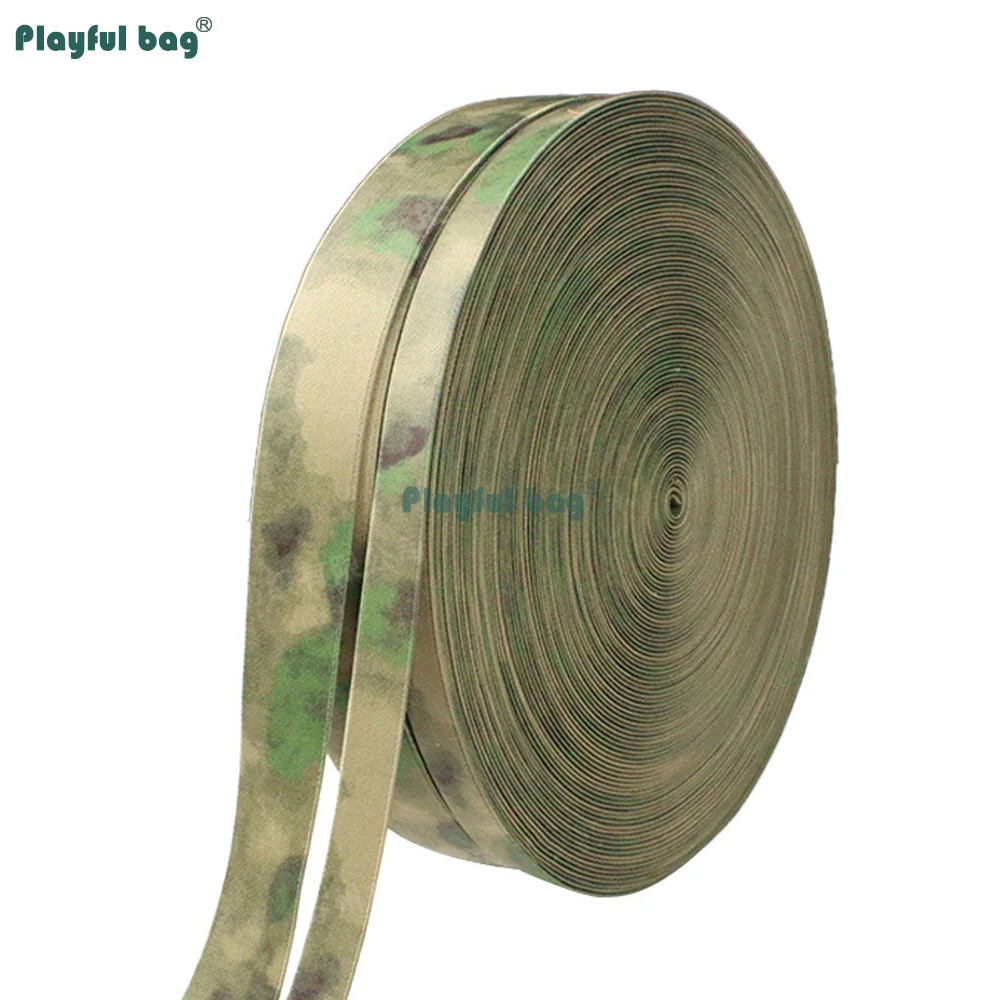 Correas de camuflaje de ruínas de la selva rusa A-TACS FG de 5 metros, correas elásticas de poliéster de doble cara para equipos y equipos tácticos NA104 - imagen 5