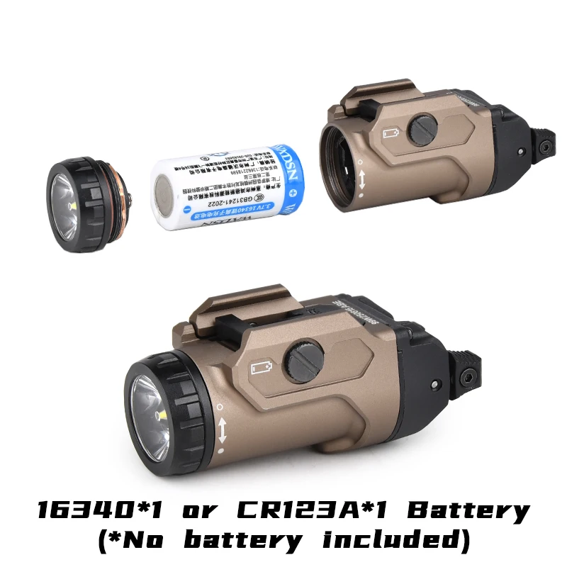 WADSN Foxtrot2R F2R 700 lúmenes arma táctica Flshlight con llaves de localización de riel aptas para riel de 20mm arma Airsoft luz de caza - imagen 4