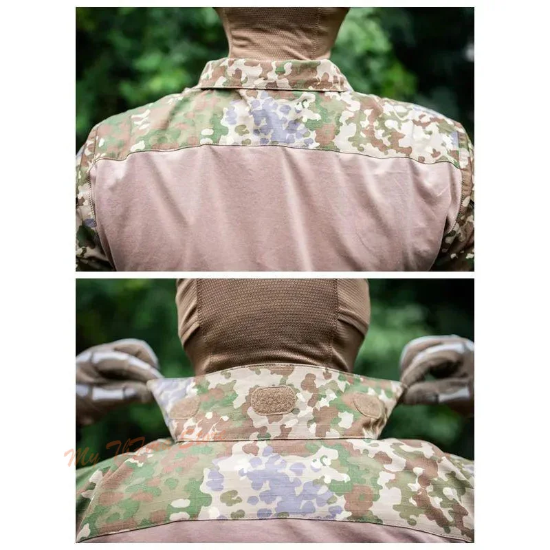 Pantalones tácticos De camuflaje Durban, antiinfrarrojos, todo terreno, traje De rana alemán FleckTarnung, Camisa larga De punto, tela De protección IR - imagen 3