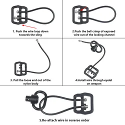 Engranaje táctico, bucle de alambre, soporte giratorio, ganchos universales, hebilla de conexión de 1 pulgada, 1,25 pulgadas con adaptador QD, Rifle AR15 AK