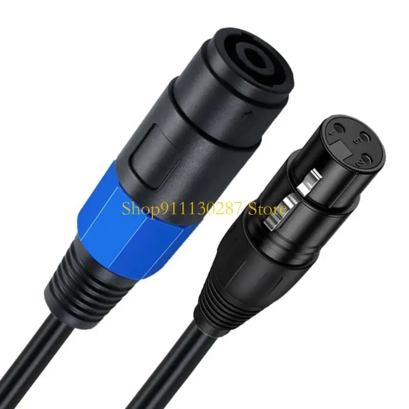 J1HC Speakon a XLR 3pin Cable extensión altavoz femenino con bloqueo torcer - imagen 3