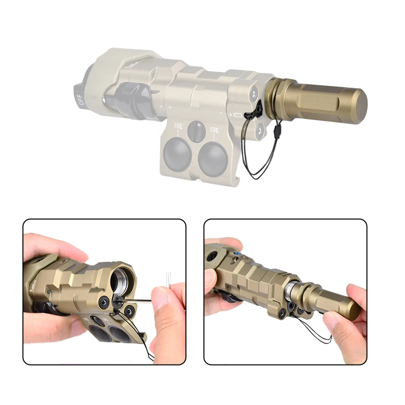 Metal MAWL C1 AA versión de batería verde IR láser rojo Dot Ray Tactical Metal cola extendida cubierta accesorios de modificación de caza - imagen 3