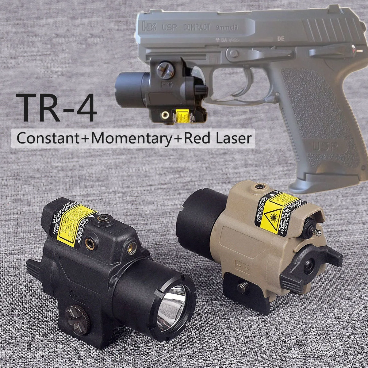 Linterna de pistola LED TR8, TR7, TR4, TR1, puntero láser de punto rojo para Glock 17, 19, luz de 20mm, linterna de caza - imagen 5