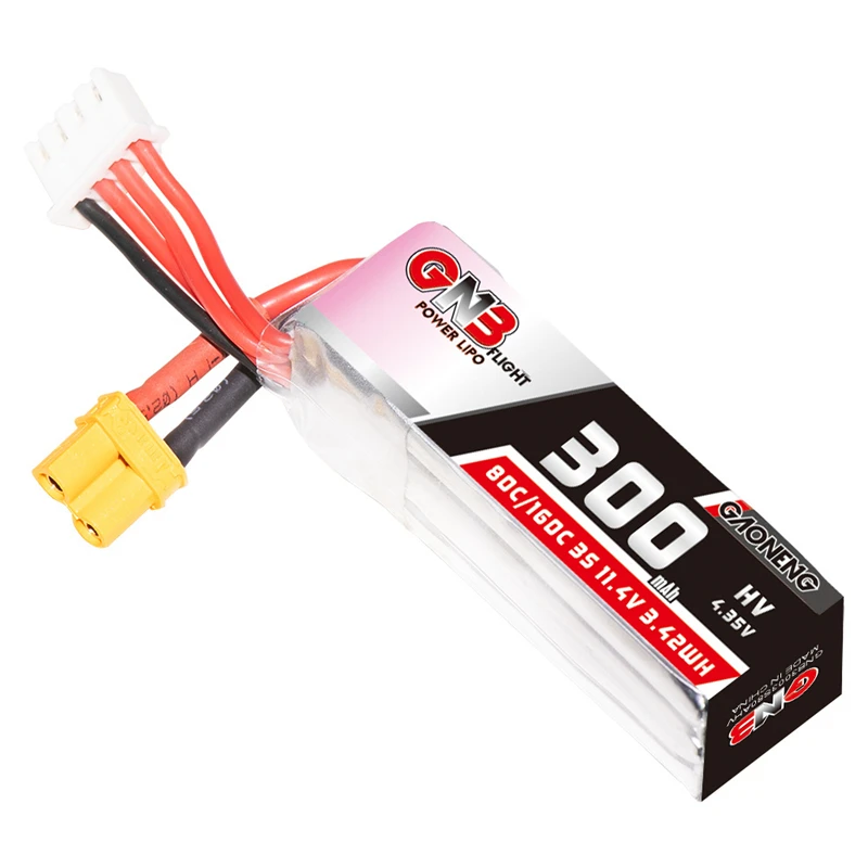 GAOGENG-batería Lipo 3S GNB 11,4 V 80C 300mah para BETAFPV Beta75X 3S Beta65X 2S Whoop Drones, piezas 3S XT30, enchufe 2/4/6/10 piezas - imagen 5