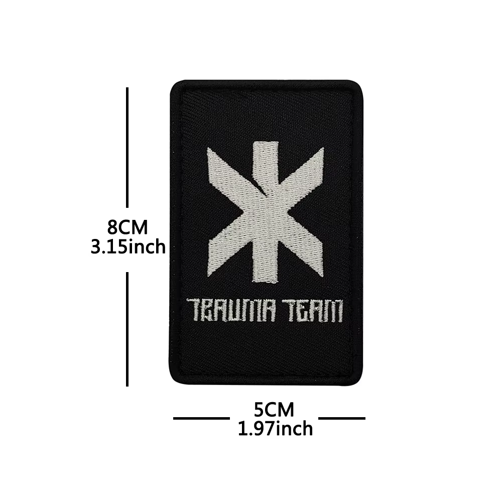 Parche bordado táctico velcro – Brazalete trauma para mochila y chaqueta - imagen 4