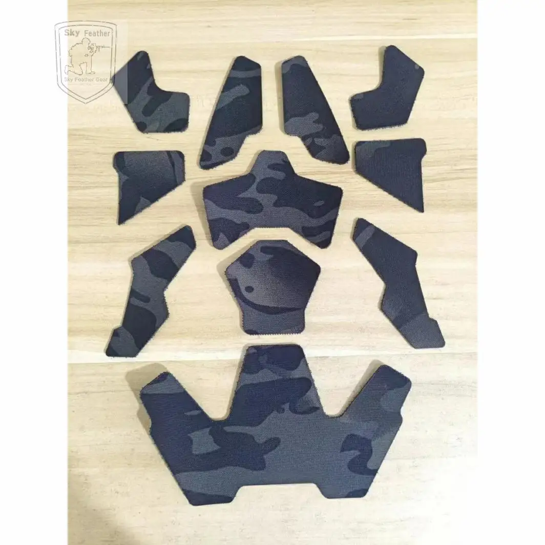 Casco táctico con gancho y bucle, pegatina facial de modelado 500D, tejido SF, bricolaje, nuevo - imagen 2