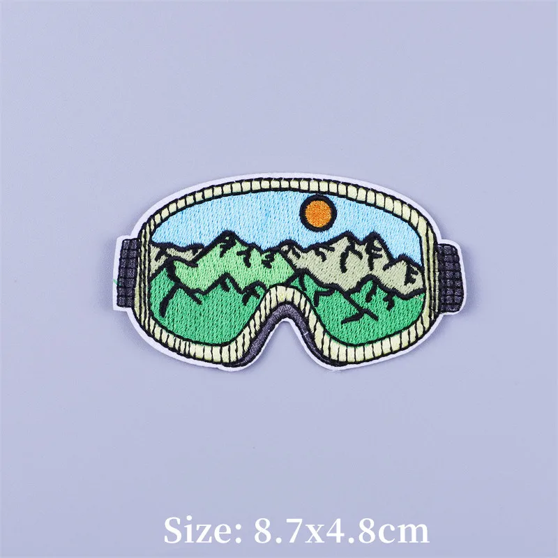 Parches termoadhesivos para ropa, accesorio para Adventure Camping, playa de montaña, parche para planchar, apliques para gafas de sol de viaje - imagen 5