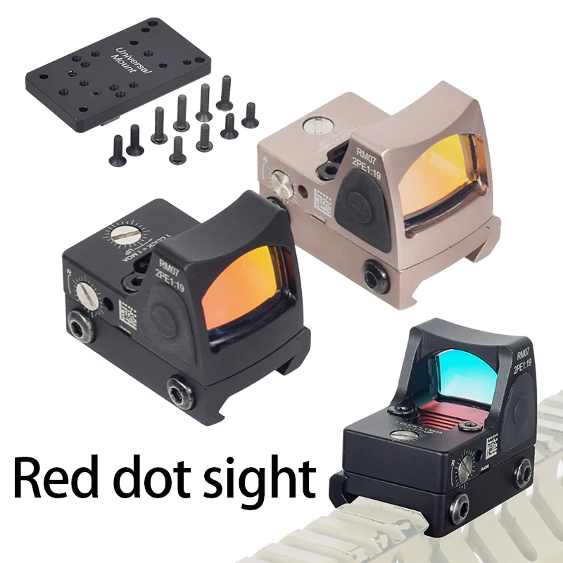 Taktische RM HD/CC SR Red Dot Anblick Kollimator Reflex G 17 Scope Optik Zielfernrohr Airsoft Waffen 20mm schiene Jagd Metall