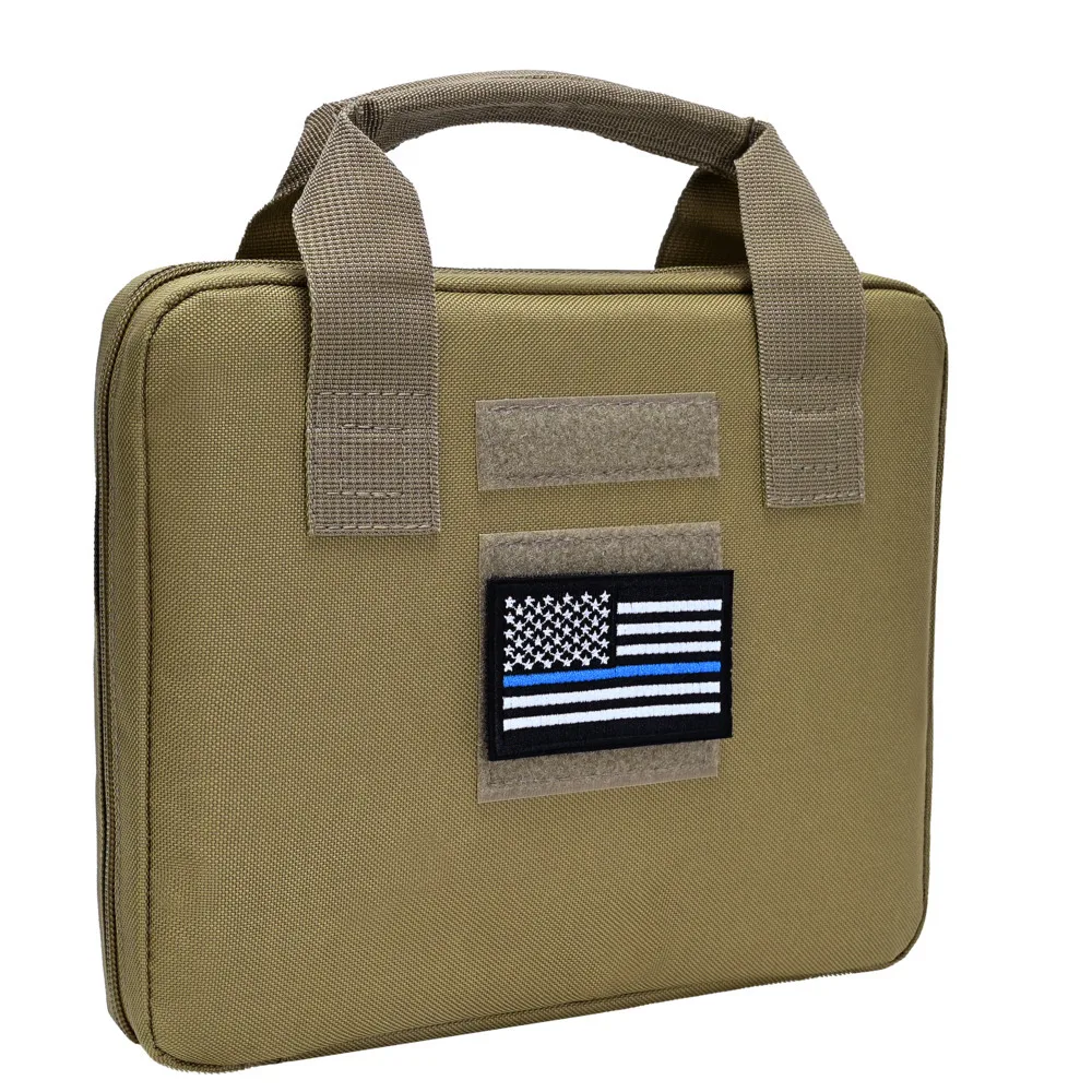 Estuche táctico portátil para pistola de mano, estuche suave para pistola con bucles elásticos, bolsas de pistola acolchadas dobles para herramientas de pistola, bolsa de almacenamiento para transporte