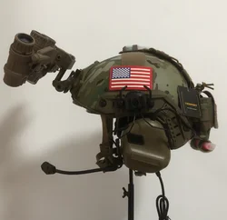 Conjunto de casco táctico Airsoft con GPNVG18, modelo de visión nocturna, auriculares, luz de señal, rango de disparo, equipo de Cosplay