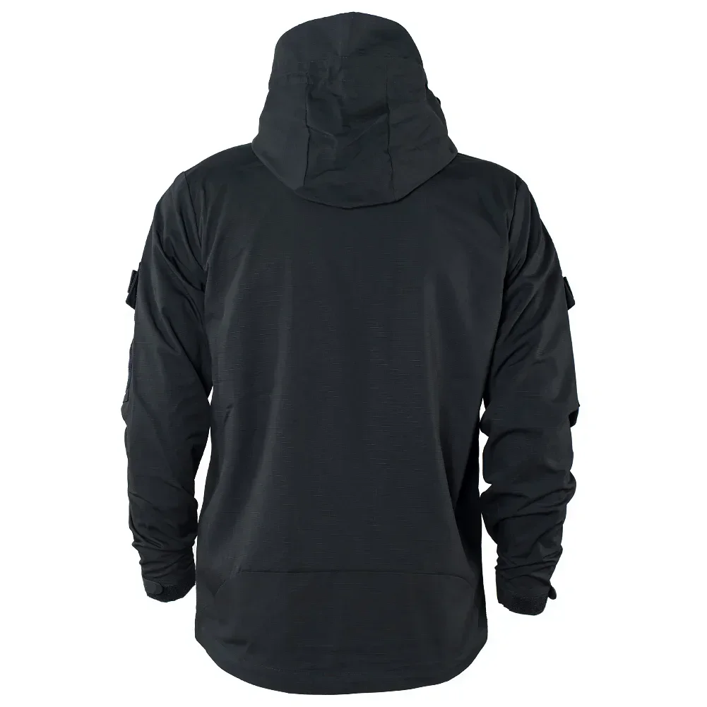 Chaqueta táctica de caza al aire libre para hombre, chaquetas de entrenamiento de camuflaje impermeables con múltiples bolsillos, abrigo largo con capucha a prueba de viento para senderismo - imagen 4