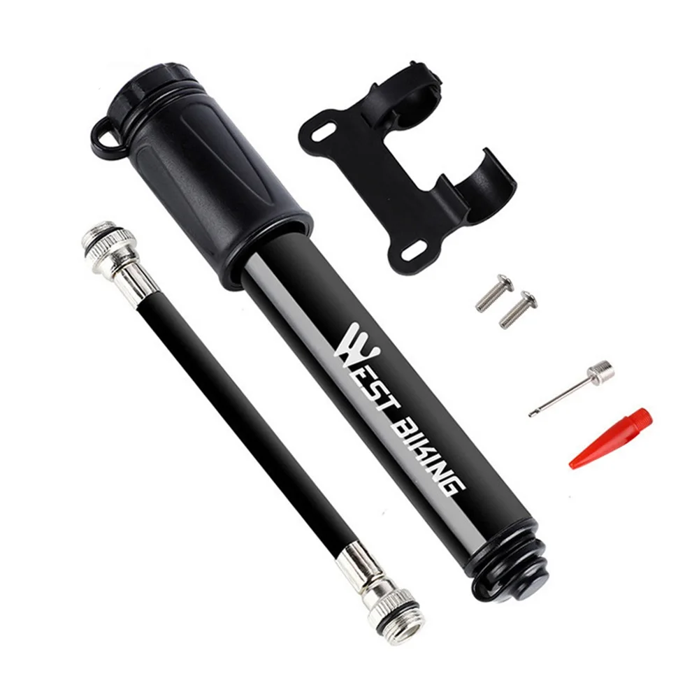 Mini bomba de aire para bicicleta de montaña, bomba de aire manual para bicicleta de aleación de aluminio, inflador de neumáticos, 100PSI