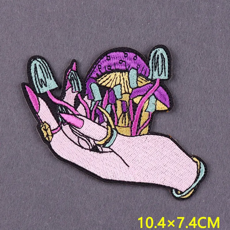 Parches bordados de bola mágica para planchar en la ropa, rayas, ropa gótica, parches termoadhesivos, insignias en la decoración de la mochila, bricolaje - imagen 5