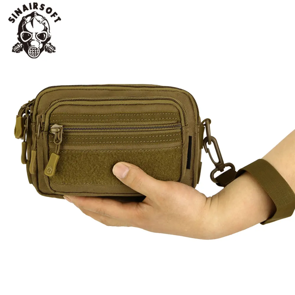 SINAIRSOFT-riñonera táctica Molle, bolso de hombro cruzado para caza al aire libre, senderismo, Camping y escalada