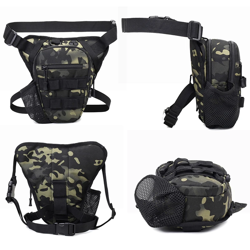Bolsa de pierna para deportes al aire libre, escalada táctica, senderismo, caza, riñoneras Molle, ciclismo, Camping, senderismo, bolsa cruzada - imagen 5