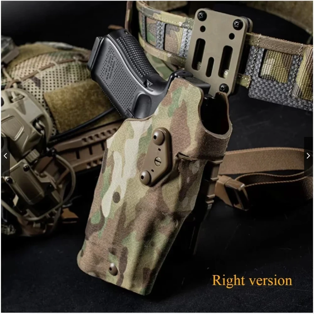 Funda para pistola táctica Glock17 Gen4 con linterna X300 X300U, fundas para pierna caída de liberación rápida, transporte de pistola para mano derecha e izquierda - imagen 5