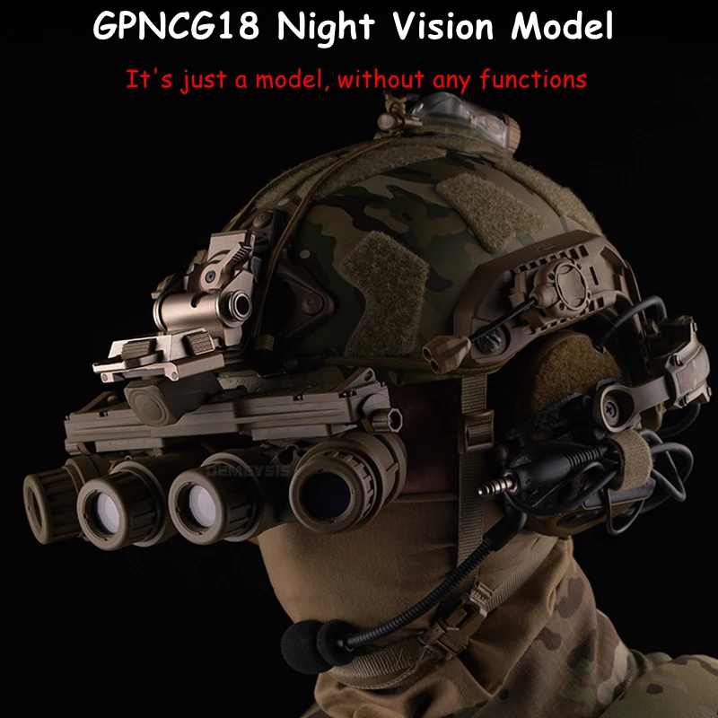 Juego de películas de visión nocturna GPNVG-18 Prop, réplica de casco táctico, soporte para entrenamiento táctico de película Airsoft - imagen 3
