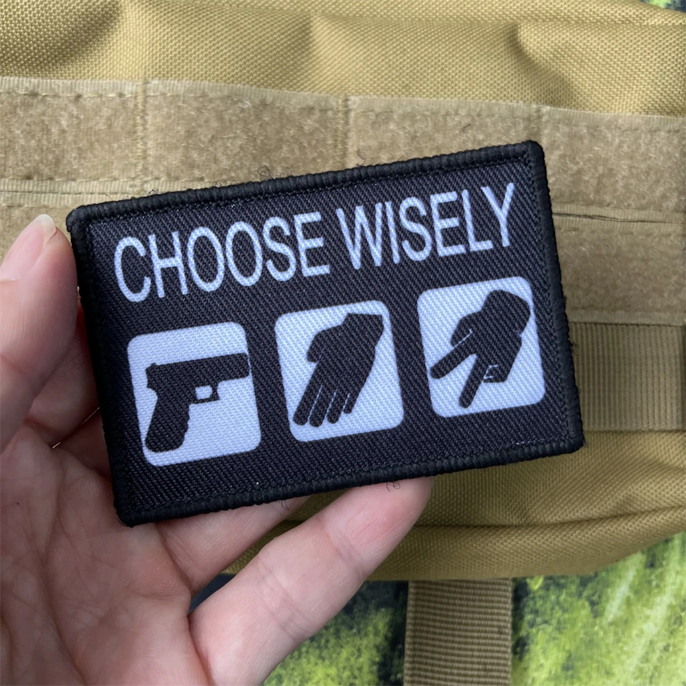 Parche de insignia de moral protegido por dispositivo inalámbrico de alta velocidad, parches estampados de anatomía de un Pew, pegatinas de gancho y bucle de mochila táctica - imagen 5