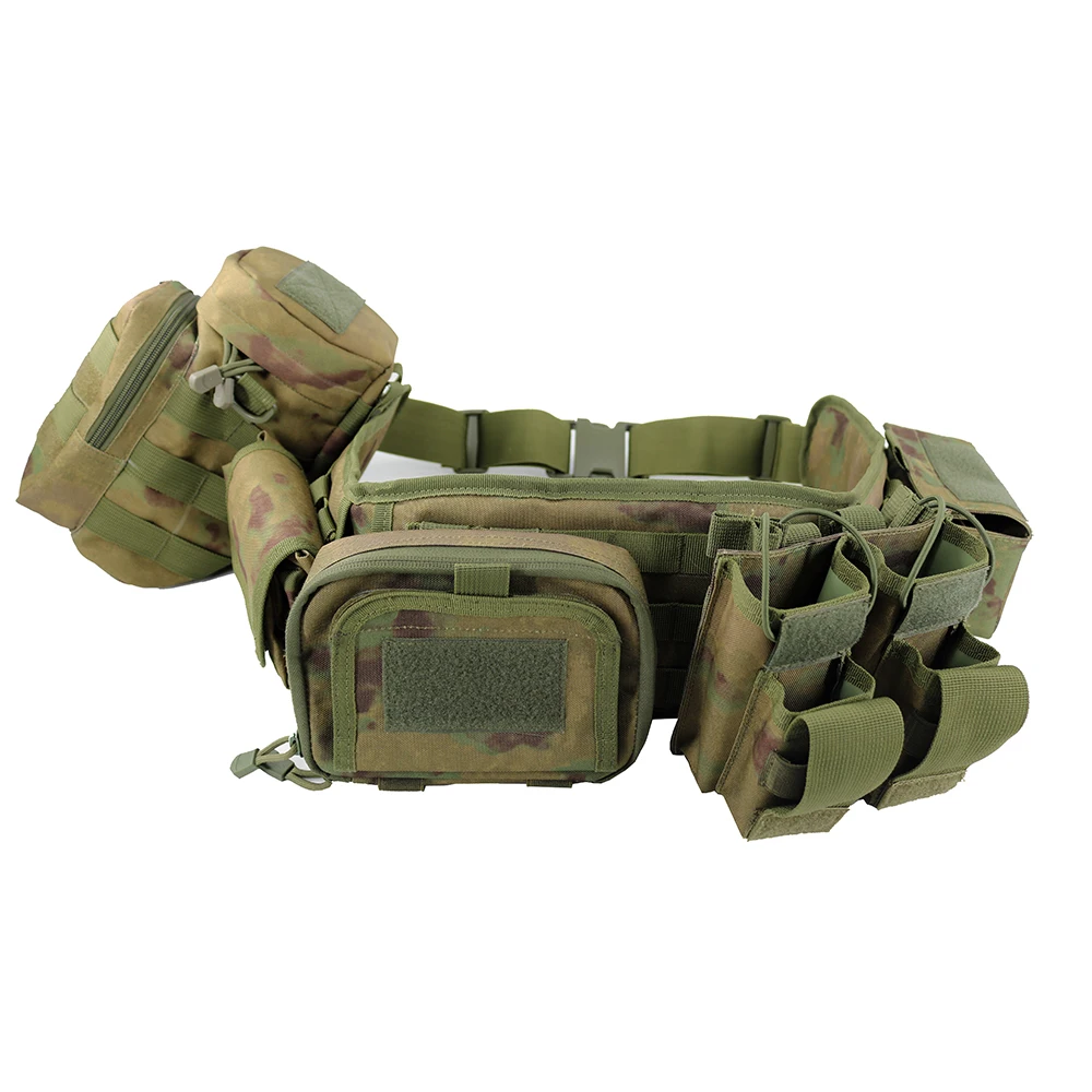 Conjunto de envoltura de cintura táctica de camuflaje al aire libre, cinturón de combinación de patrulla al aire libre multifuncional, paquete de accesorios Molle - imagen 3