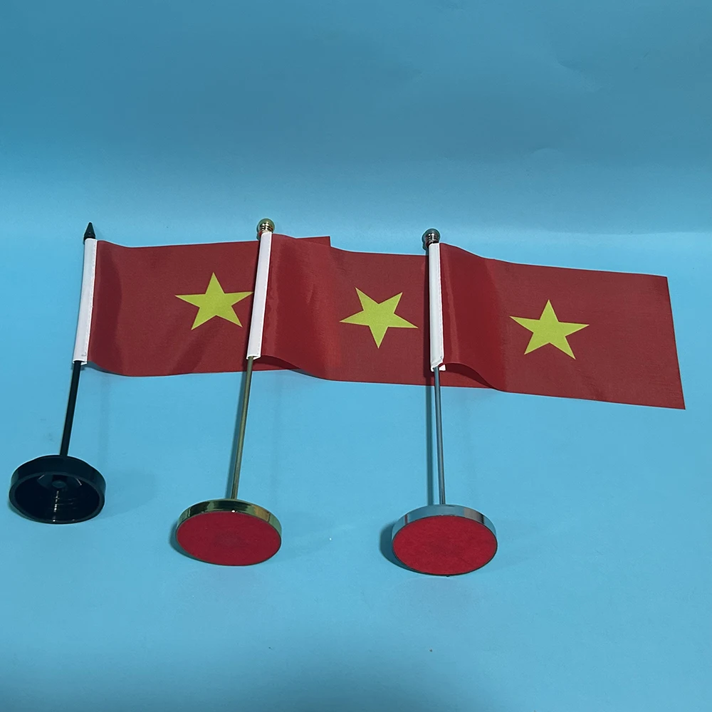 BANDERA DE SKY, bandera de escritorio de oficina de la bandera de Vietnam, 14x21cm, poliéster, bandera nacional de Vietnam, cartel de país, adornos de escritorio, banderas - imagen 2
