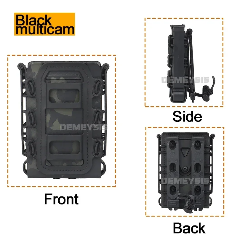 Bolsa táctica para revistas, funda con funda para Mag rápida, Rifle de Paintball Airsoft, 7,62mm, Molle Softshell Mag Carrier para M4 AR15 M16 AK - imagen 5