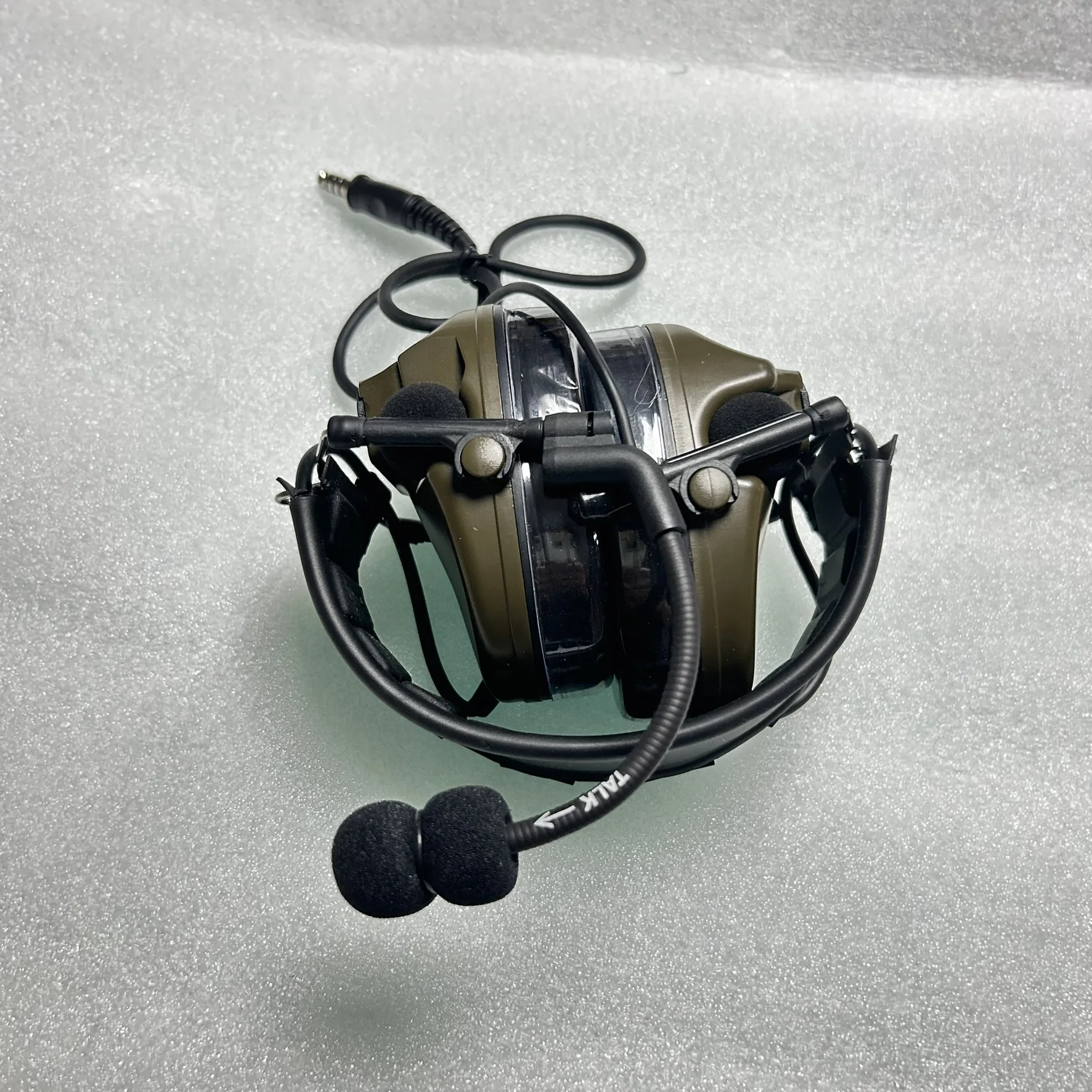 Auriculares tácticos con cancelación de ruido C3 con audiencia amplificada: auriculares Comms de silicona mejorados en verde táctico para comunicación - imagen 2