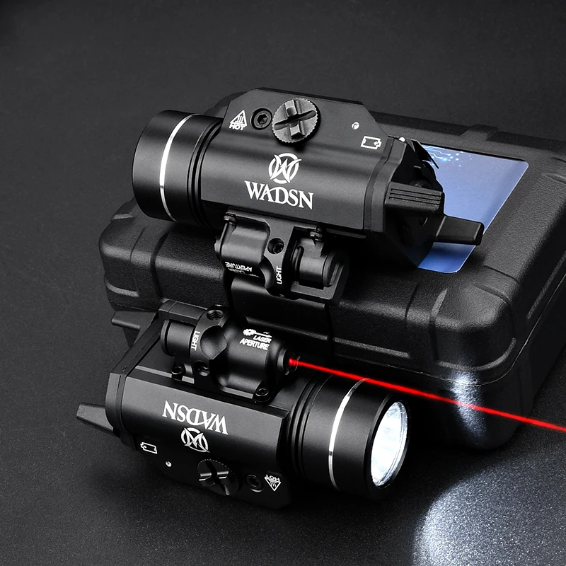 Wadsn-linterna táctica Surefir XC2 para arma, visor Láser rojo y verde para pistola Airsoft Glock G17 18C 19 Fit 20mm Rail - imagen 2