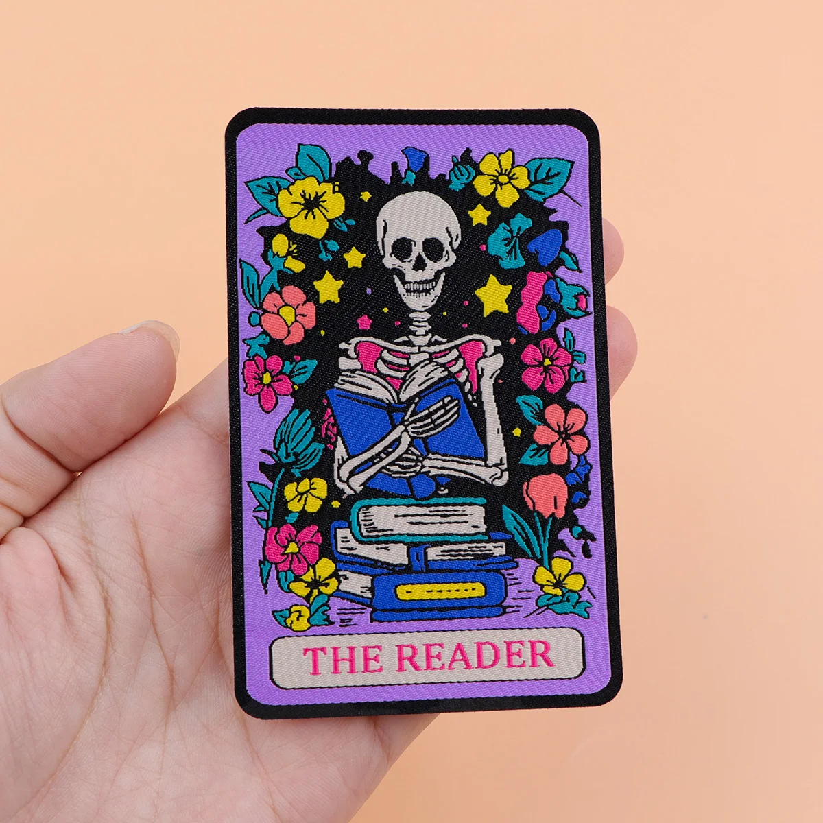 Parche para planchar con Tarot de esqueleto, parche para ropa, parche bordado TDAH, accesorios de ropa, pegatinas de costura - imagen 4