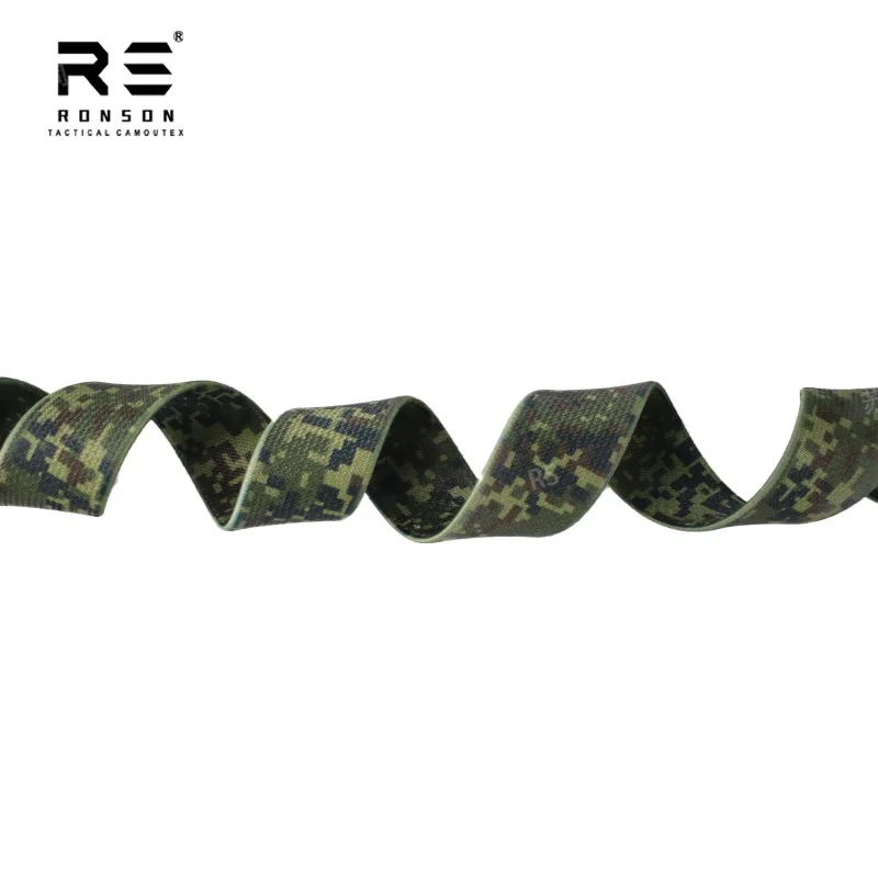 Banda elástica de alta elasticidad de camuflaje EMR de 2,5 cm/5 CM