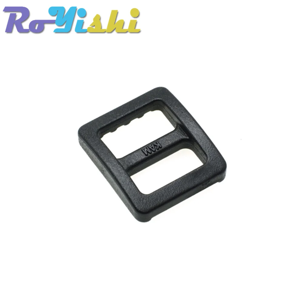 Deslizador de plástico de 100 pulgadas, hebillas ajustables trideslizantes, correas de mochila, 10mm, color negro, 3/8 unids/lote por paquete - imagen 3