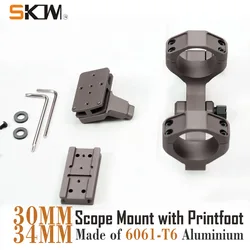 Soporte mira telescópica Picatinny 21mm AR15 M4 30-34mm negro/desierto