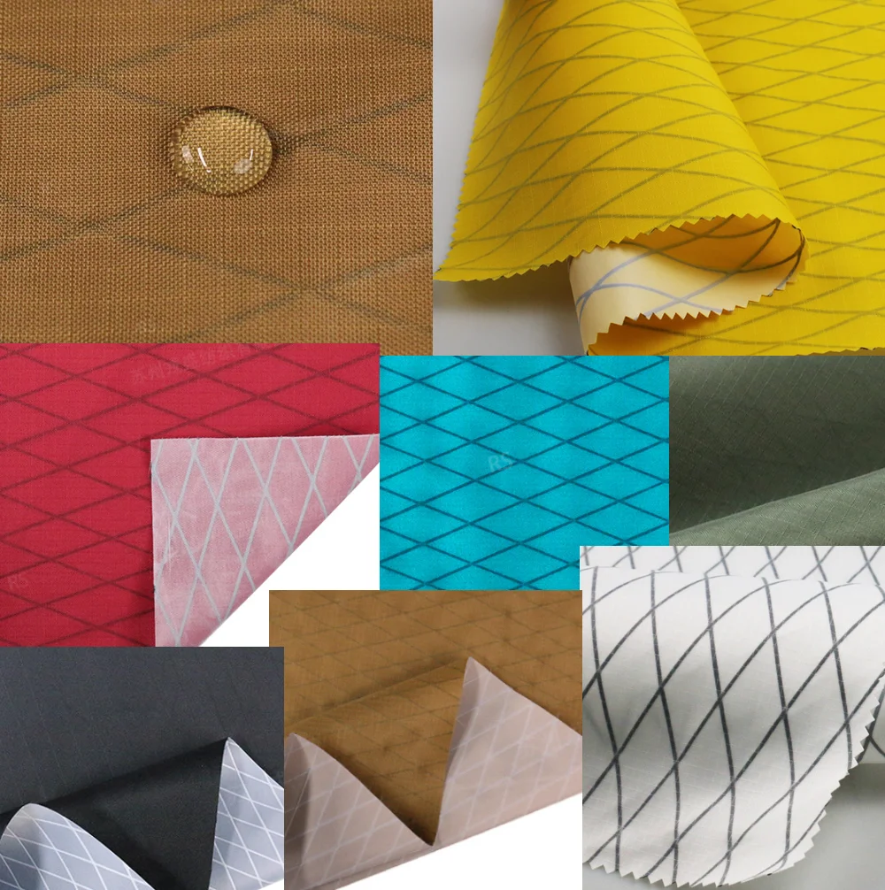 Tela táctica 210D de nailon a cuadros X-PAC, tela ligera compuesta de alta resistencia, resistente al agua y al desgarro - imagen 2