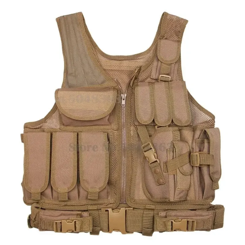 Chaleco táctico para entrenamiento de policía, armadura de combate, equipo militar para caza y Paintball, chaleco Airsoft, chalecos protectores Molle, equipo militar - imagen 3